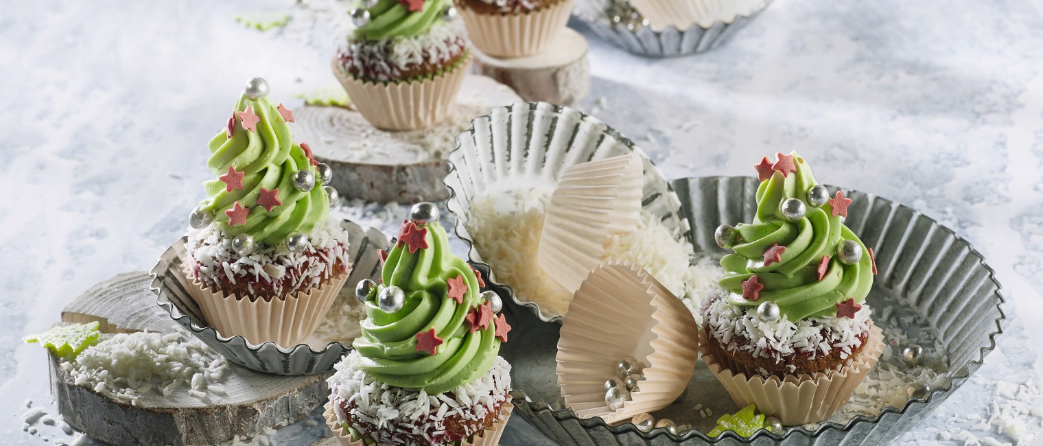 SPAR Mahlzeit Christmas Tree Cupcakes