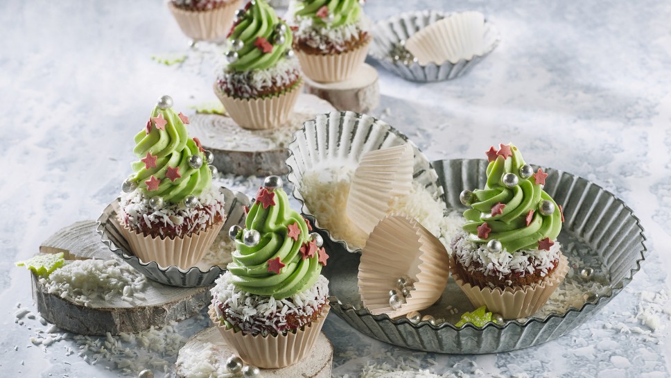 SPAR Mahlzeit Christmas Tree Cupcakes