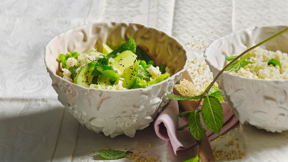 SPAR Mahlzeit grüner Hirsesalat mit Avocado