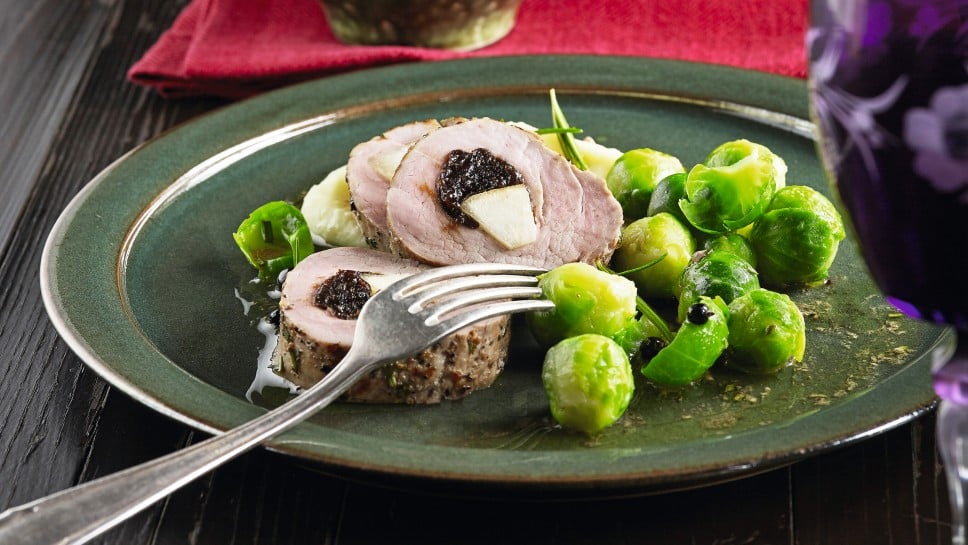 SPAR Mahlzeit gefülltes Schweinefilet mit Zwetschken und Birnen