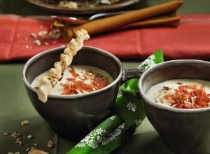 SPAR Mahlzeit Selleriesuppe mit krossem Rohschinken und Haselnuss-Stangerl