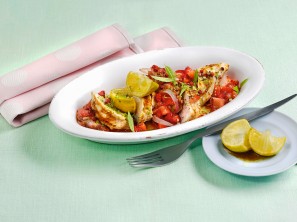 SPAR Mahlzeit gegrilltes Hühnerfilet mit feurigen Limetten-Erdbeeren