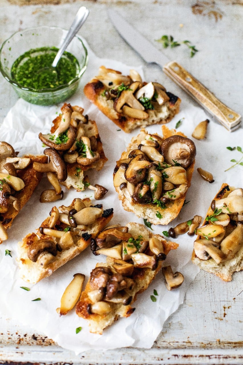 Bruschetta Mit Pilzen