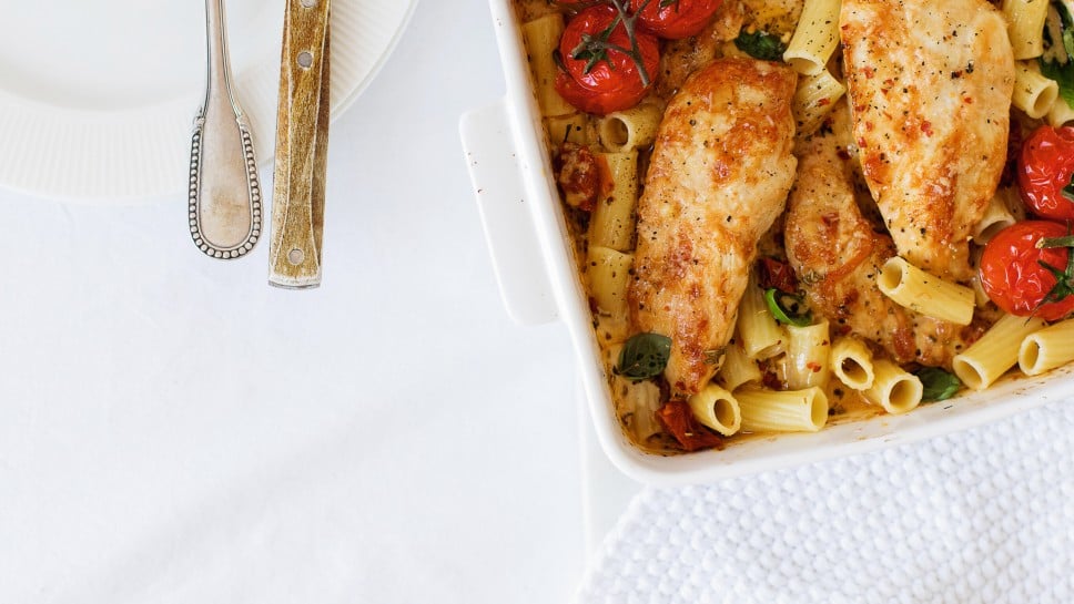 SPAR Mahlzeit Cremige-hendl-pasta-mit-getrockneten-tomaten