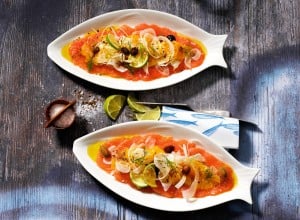 SPAR Mahlzeit Ceviche von der Lachsforelle mit Orange und Fenchel