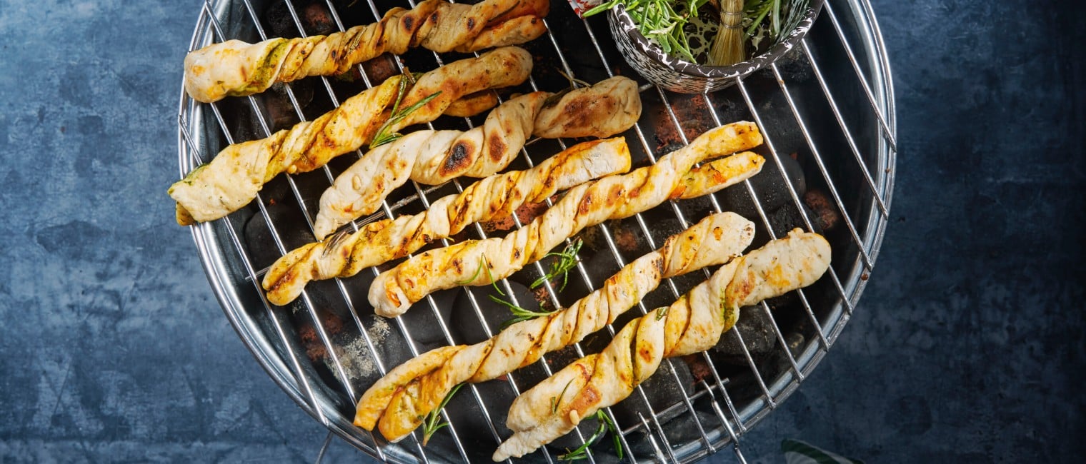 Gegrillte Antipasti-Brotstangerl