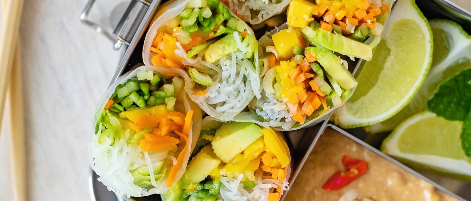 SPAR Mahlzeit Summer-Rolls mit Erdnussdip
