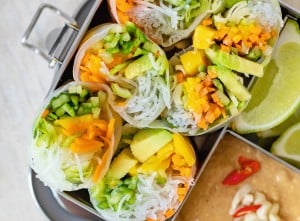 Summer-Rolls mit Erdnussdip