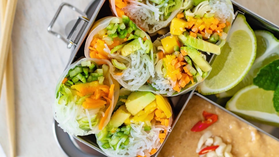 SPAR Mahlzeit Summer-Rolls mit Erdnussdip