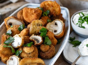 SPAR Mahlzeit gebackene Champignons mit Sauce Tatare