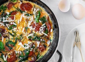 SPAR Mahlzeit Bärlauch-Frittata mit Chorizo