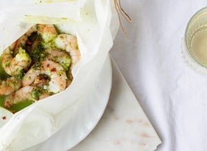 SPAR Mahlzeit Scampi-Packerl mit Bärlauch-Butter