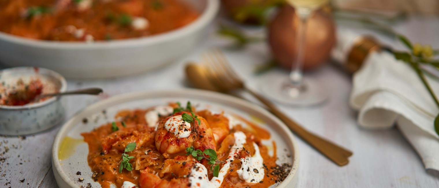 SPAR Mahlzeit Szegediner Krautfleisch mit Garnelen