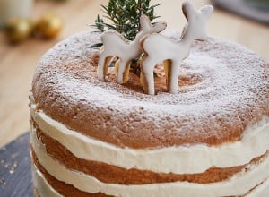 SPAR Mahlzeit Weihnachts-Schichtkuchen mit geschmorten Kumquats und Cointreau-Creme