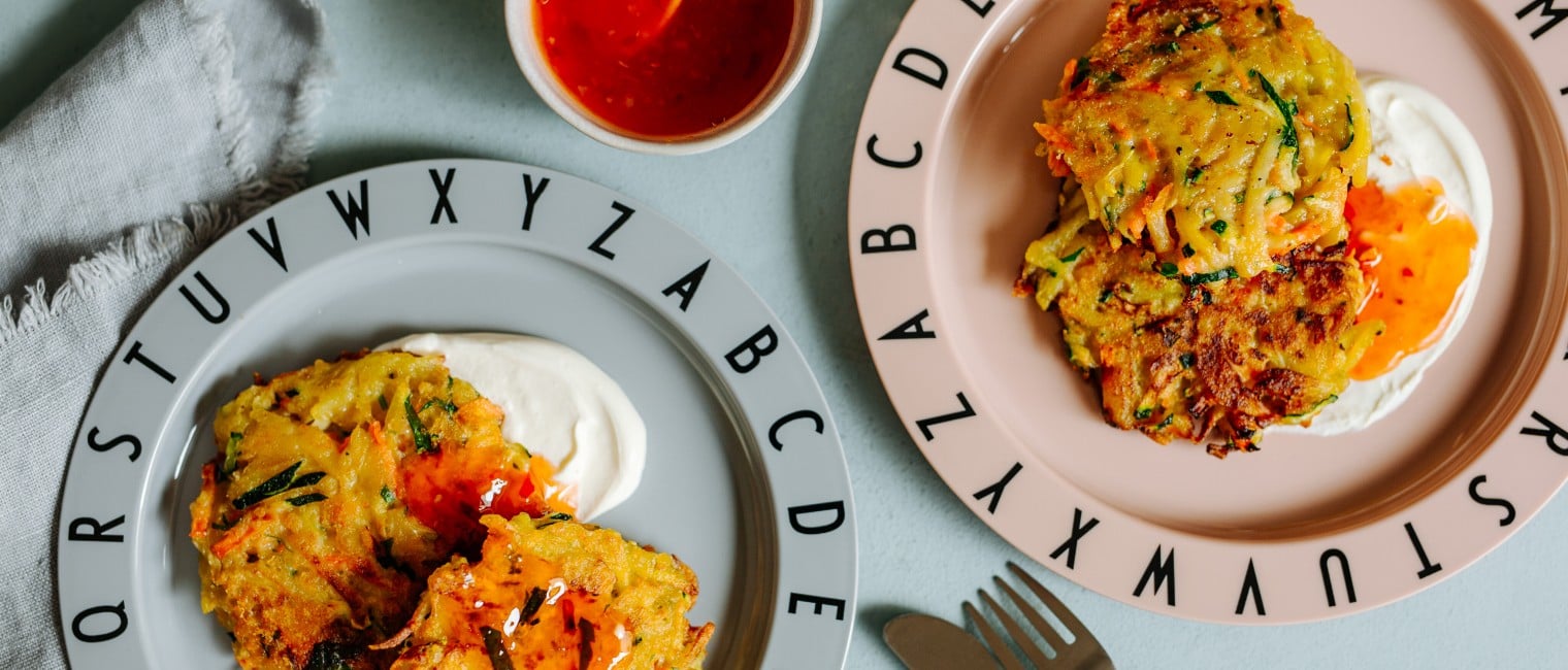 SPAR Mahlzeit Käse-Fritters mit Kartoffeln, Karotten und Zucchini