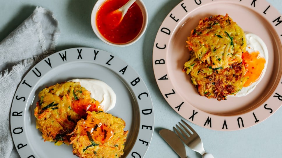 SPAR Mahlzeit Käse-Fritters mit Kartoffeln, Karotten und Zucchini