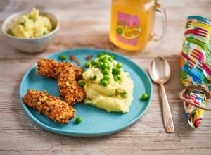 SPAR Mahlzeit Fischstäbchen mit Kartoffel-Erbsen-Püree