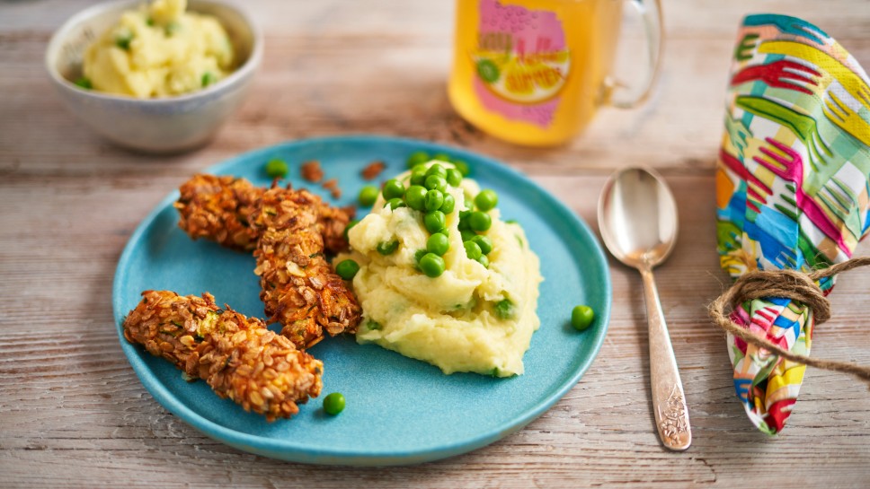 SPAR Mahlzeit Fischstäbchen mit Kartoffel-Erbsen-Püree