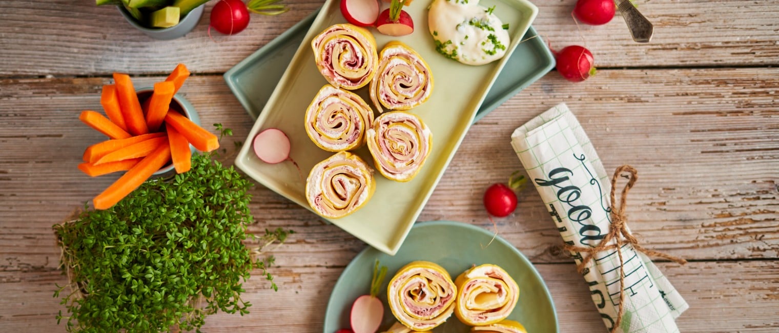 SPAR Mahlzeit Palatschinken-Röllchen mit Käse und Schinken
