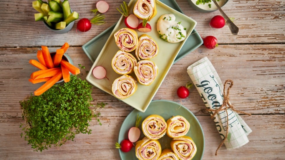 SPAR Mahlzeit Palatschinken-Röllchen mit Käse und Schinken