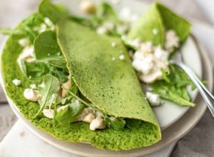 SPAR Mahlzeit Spinat-Crêpes mit Cashew-Creme und Feta