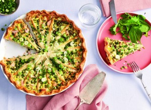 SPAR Mahlzeit Lachs-Spargel-Tarte mit Frühlingszwiebel und Dill