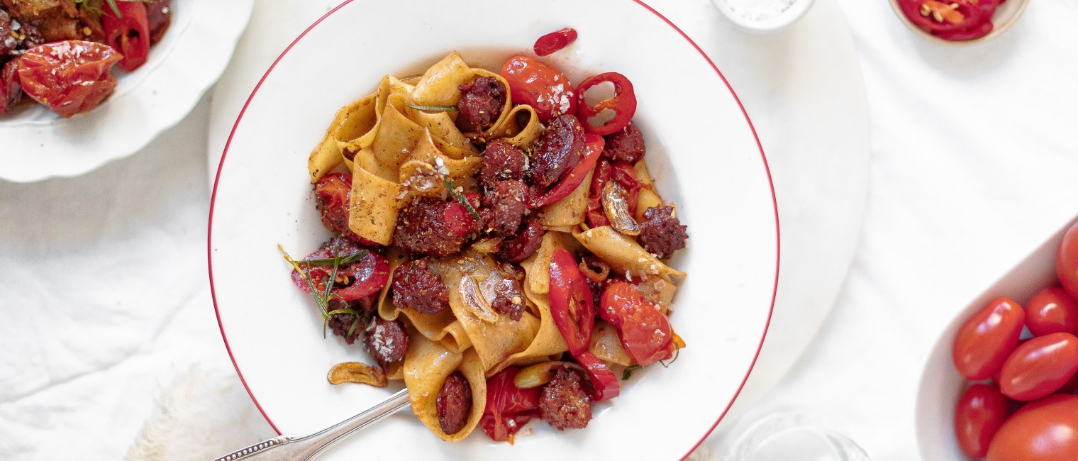 SPAR Mahlzeit Bandnudeln mit Salsiccia