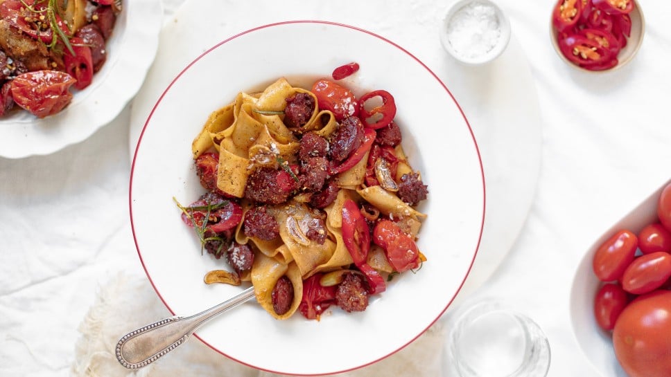 SPAR Mahlzeit Bandnudeln mit Salsiccia