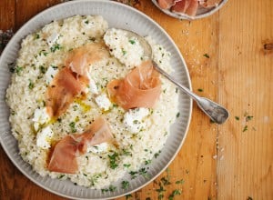 SPAR Mahlzeit Zitronenthymian-Risotto mit Prosciutto