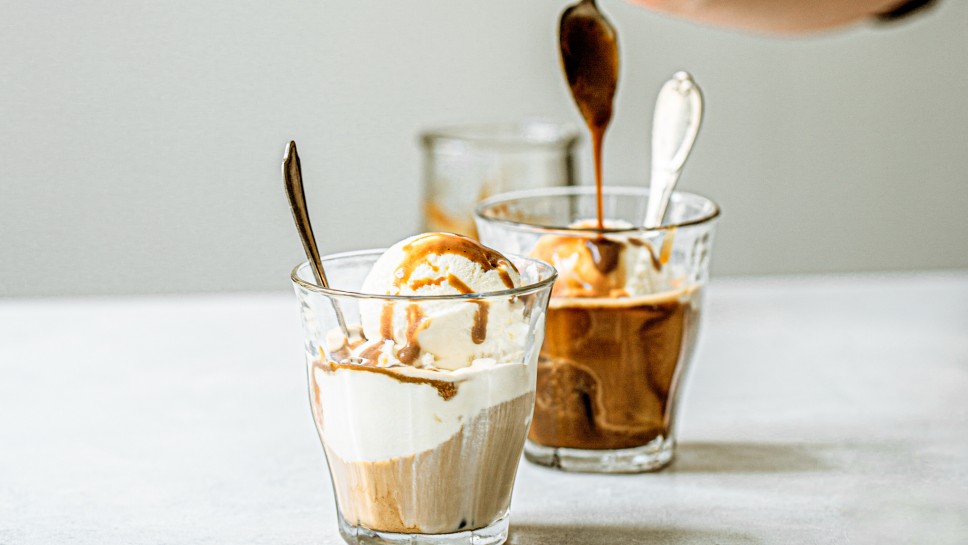 SPAR Mahlzeit Affogato mit Kokoskaramell