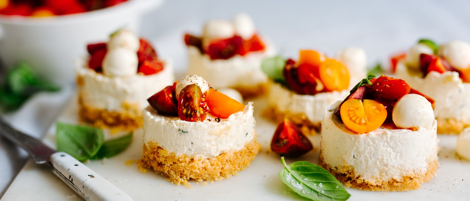 SPAR Mahlzeit No bake Caprese-Mini-Cheesecakes