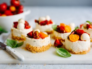 SPAR Mahlzeit No bake Caprese-Mini-Cheesecakes
