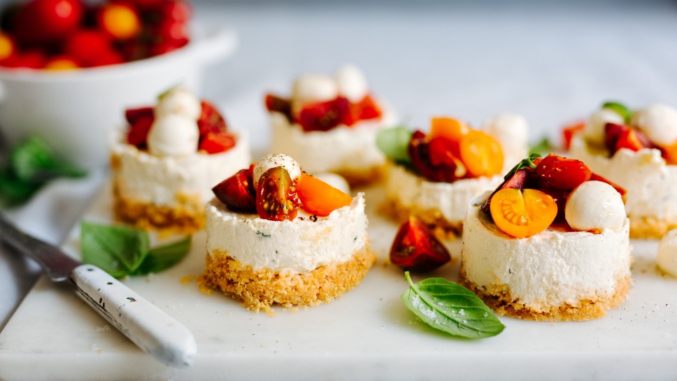 SPAR Mahlzeit No bake Caprese-Mini-Cheesecakes