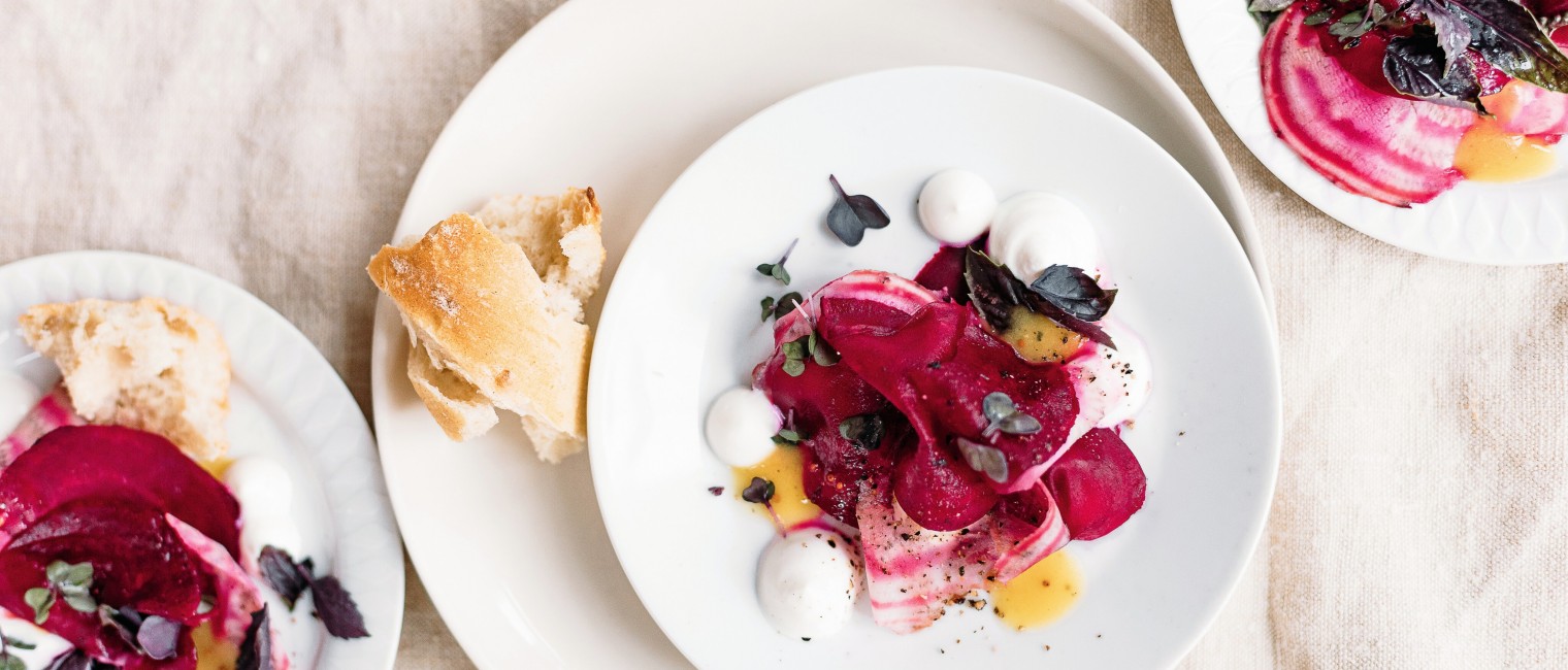 SPAR Mahlzeit Rote-Rüben-Carpaccio mit Ziegenfrischkäse