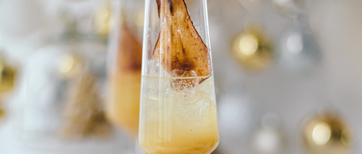 SPAR Mahlzeit Ingwer-Birnen-Fizz mit Champagner