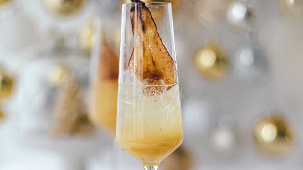 SPAR Mahlzeit Ingwer-Birnen-Fizz mit Champagner