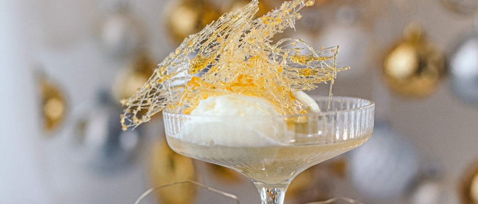 SPAR Mahlzeit Limetten-Champagner-Sorbet mit Zuckergitter