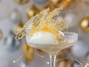 SPAR Mahlzeit Limetten-Champagner-Sorbet mit Zuckergitter