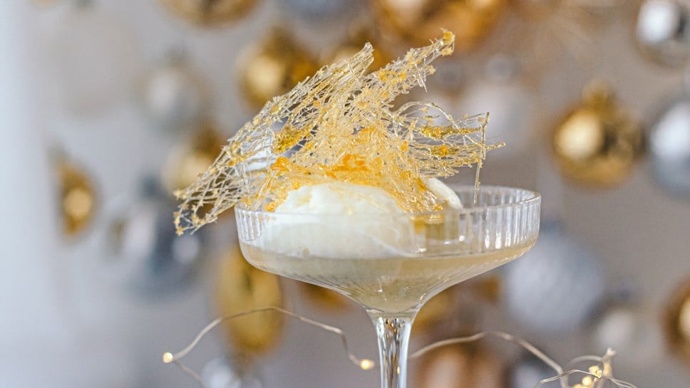 SPAR Mahlzeit Limetten-Champagner-Sorbet mit Zuckergitter