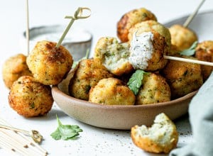 SPAR Mahlzeit Fisch-Bällchen mit Dill-Dip