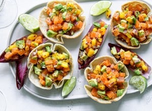 SPAR Mahlzeit Veganes Lachs-Ceviche mit Avocado