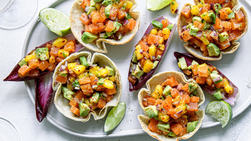SPAR Mahlzeit Veganes Lachs-Ceviche mit Avocado