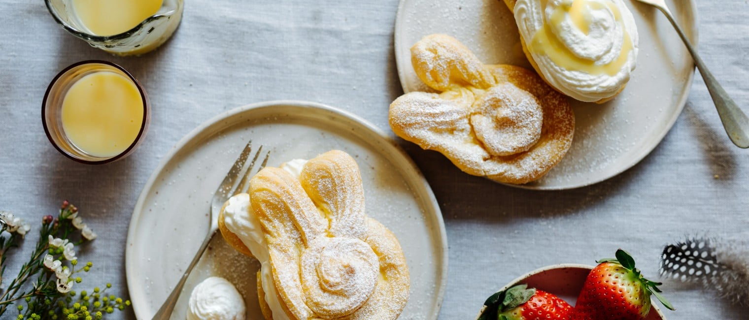 SPAR Mahlzeit Brandteig-Hasen mit Eierlikör-Oberscreme