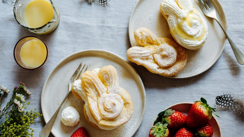 SPAR Mahlzeit Brandteig-Hasen mit Eierlikör-Oberscreme