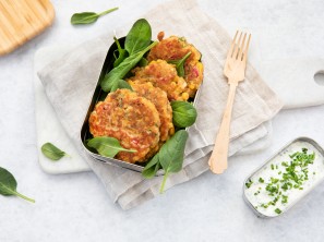 SPAR Mahlzeit Corn-Fritters mit Schnittlauch-Dip