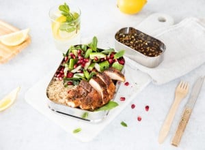 SPAR Mahlzeit Hühnerfilet mit Gurken-Blattspinat-Salsa