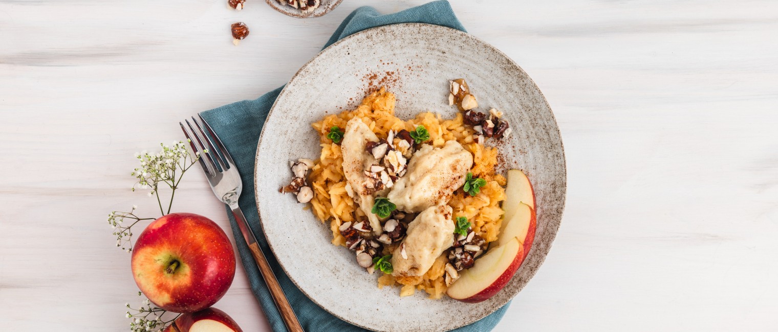 SPAR Mahlzeit Apfelnockerl mit Nuss-Crunch