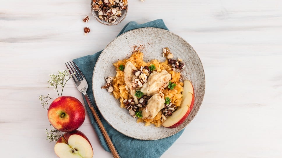 SPAR Mahlzeit Apfelnockerl mit Nuss-Crunch