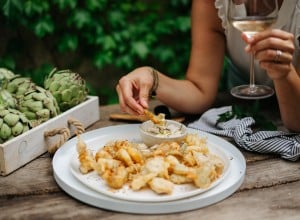 SPAR Mahlzeit Artischocken und Kartoffeln im Backteig