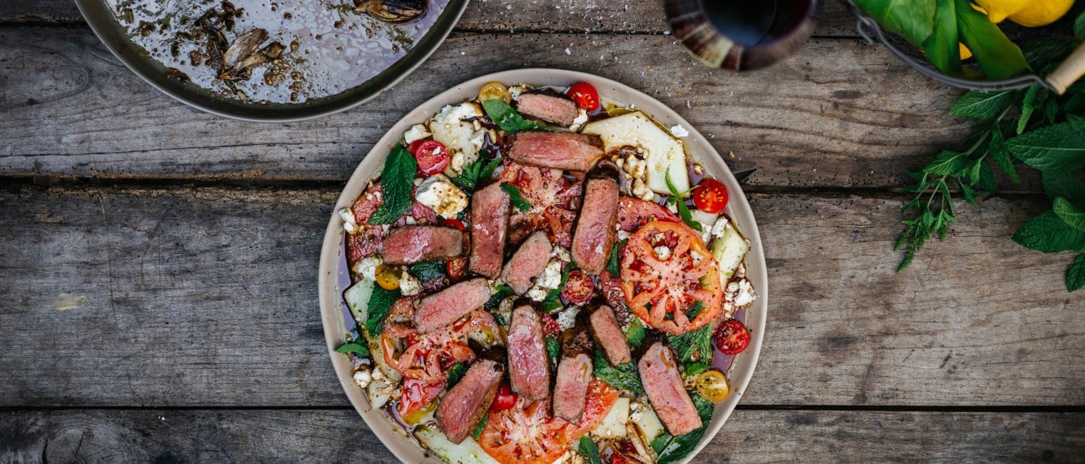 SPAR Mahlzeit Filet mit Melonen-Tomaten-Salat